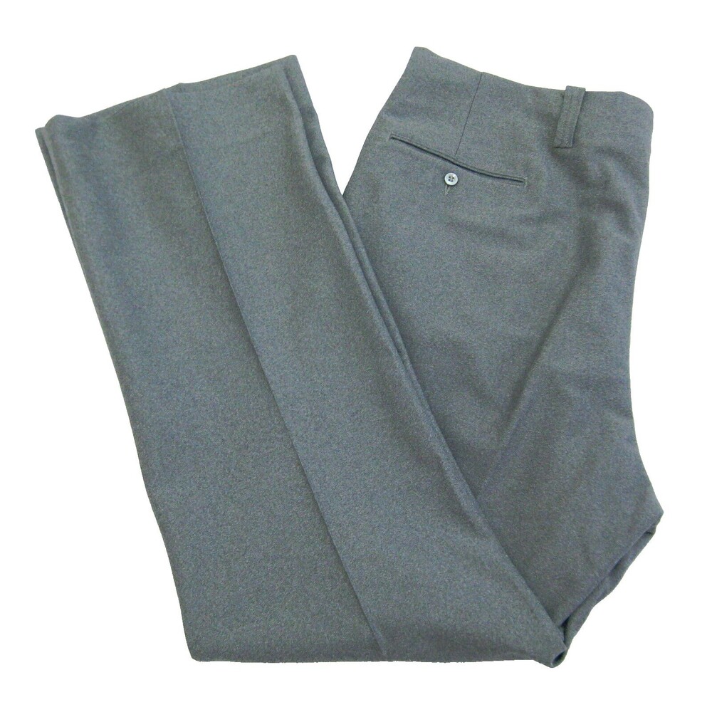 Vintage 70's ROUGH RIDER Men's (Size 36x32) Gray Flat Front Slacks Chino Pants